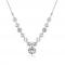 Silver Tone Elegant Dazzled Zircon Crystal 18 inch with Extension Necklace.JPG